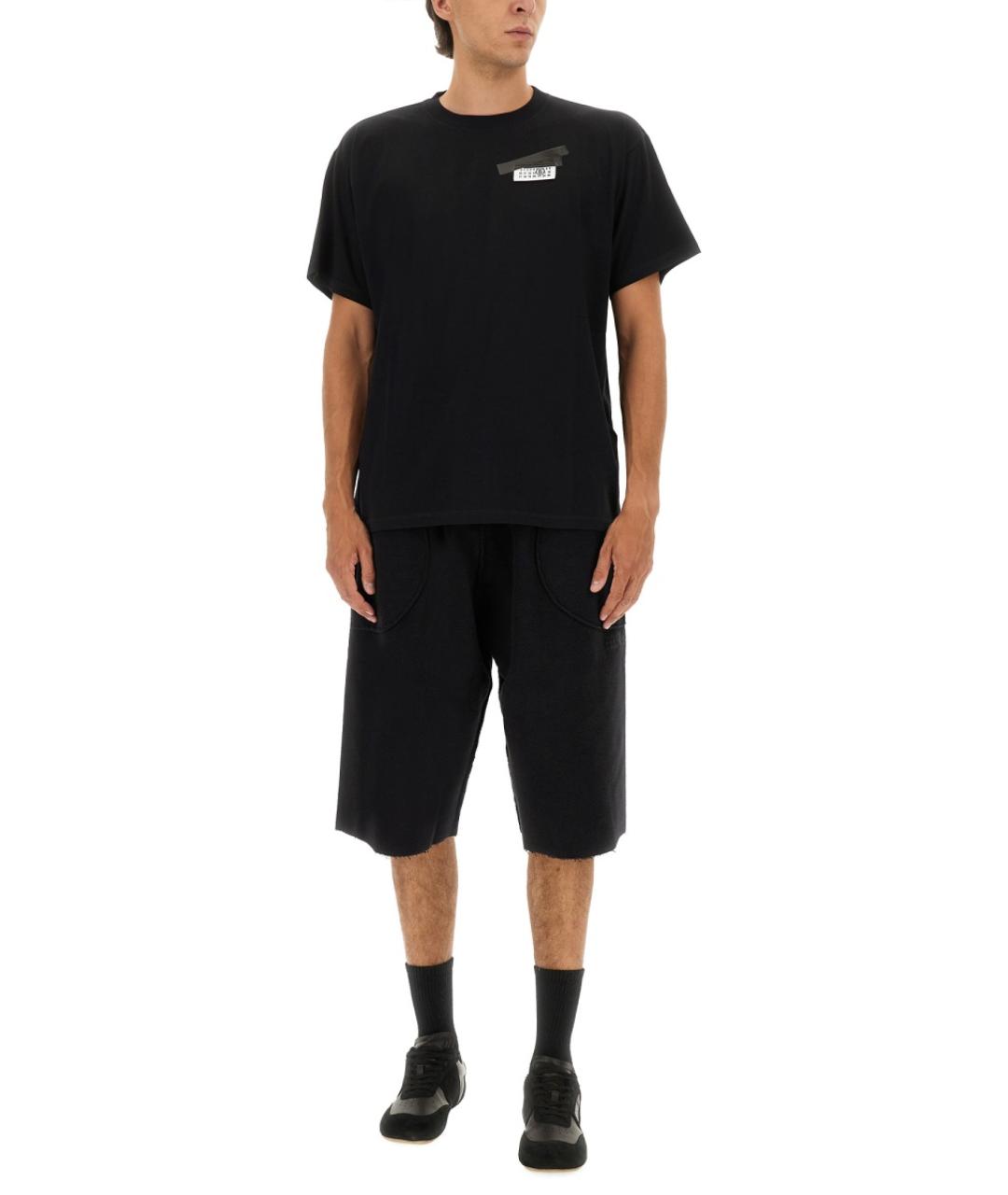 MM6 MAISON MARGIELA Черные хлопковые шорты, фото 2