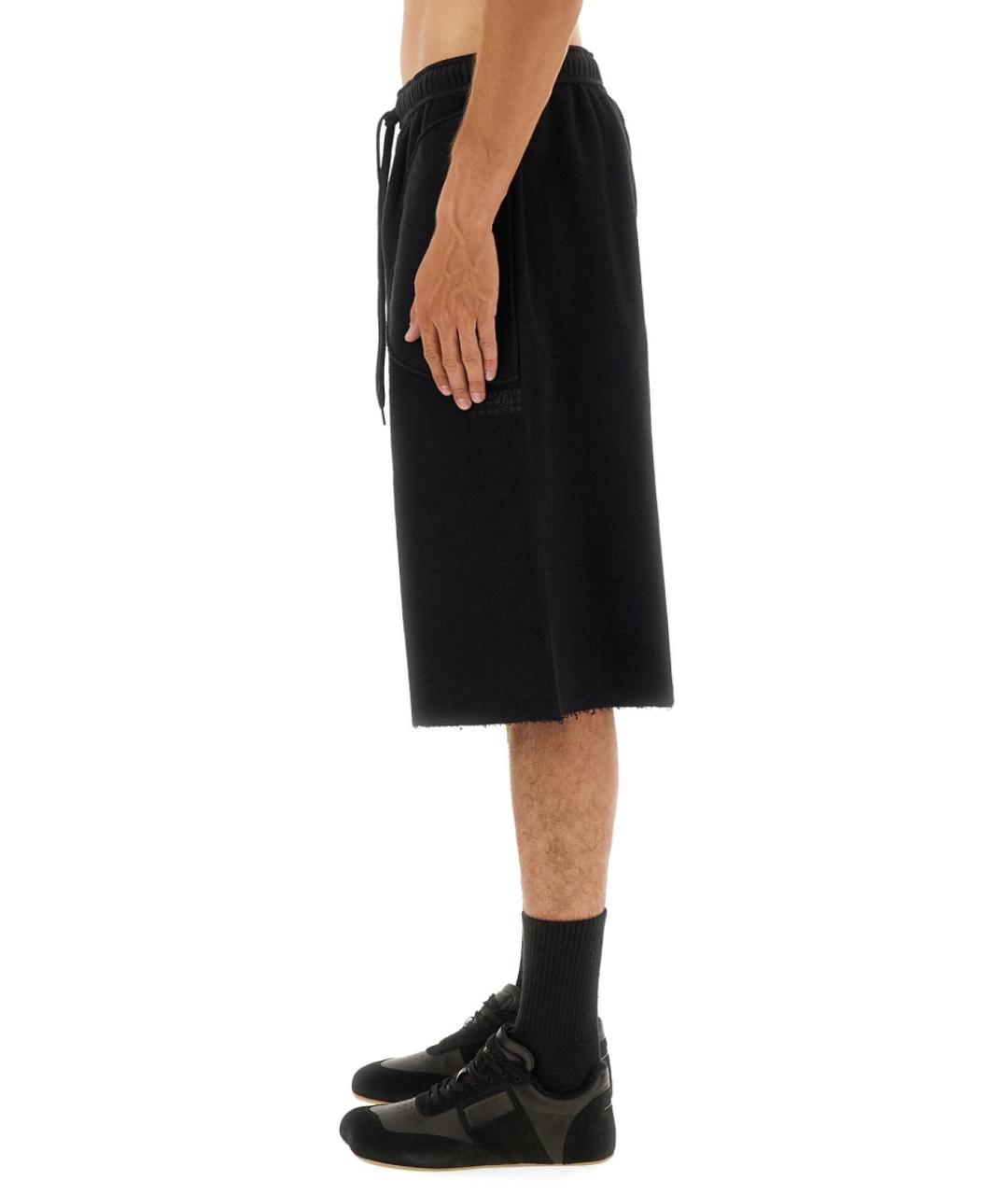 MM6 MAISON MARGIELA Черные хлопковые шорты, фото 4