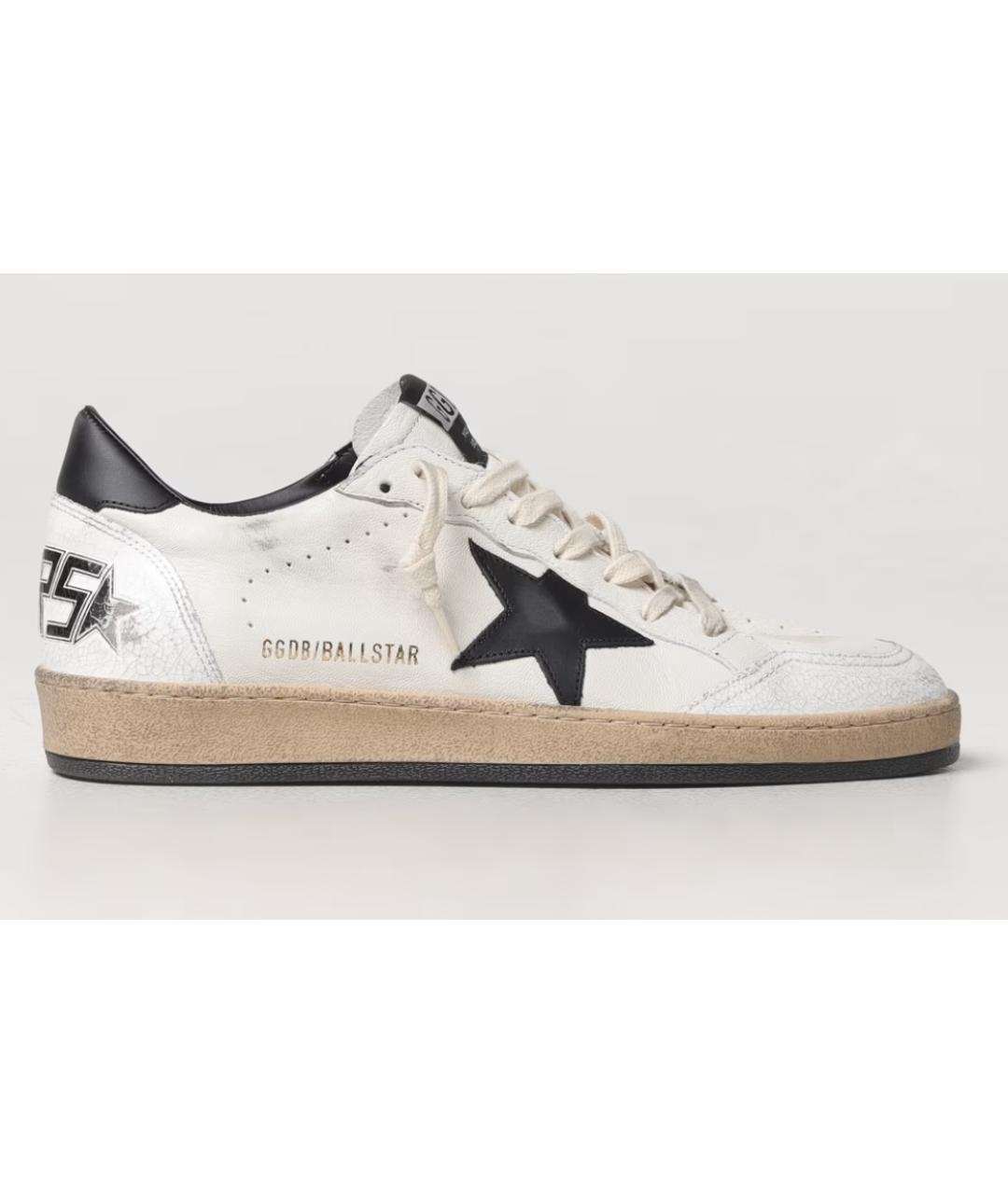 GOLDEN GOOSE DELUXE BRAND Белые кожаные низкие кроссовки / кеды, фото 6