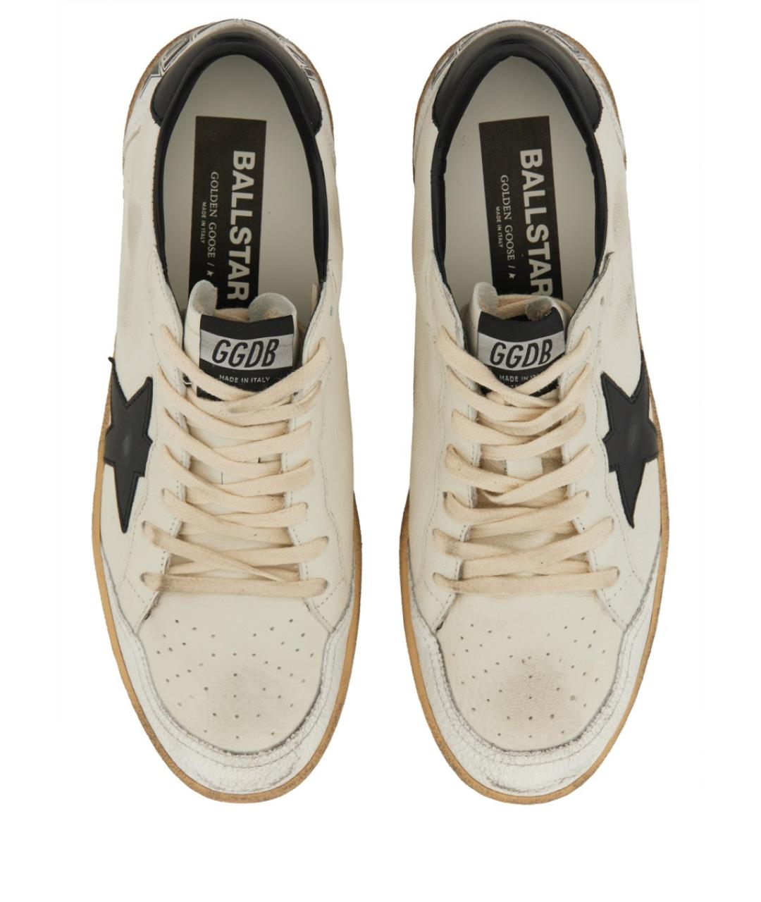 GOLDEN GOOSE DELUXE BRAND Белые кожаные низкие кроссовки / кеды, фото 5