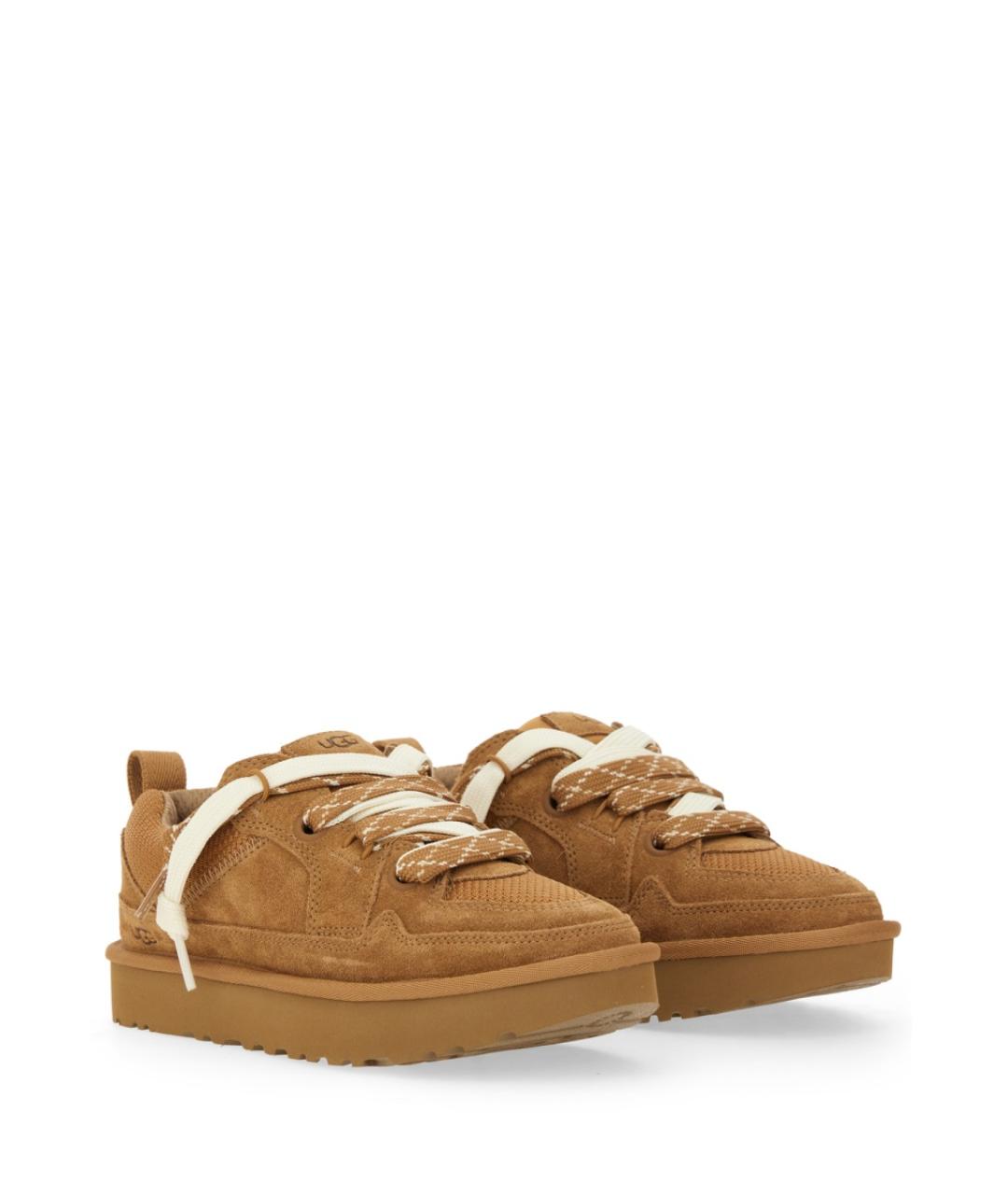 UGG AUSTRALIA Коричневые замшевые кеды, фото 3