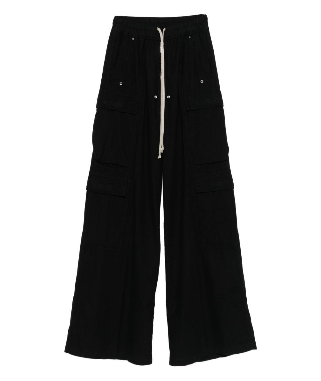 RICK OWENS DRKSHDW Черные хлопковые прямые брюки, фото 1