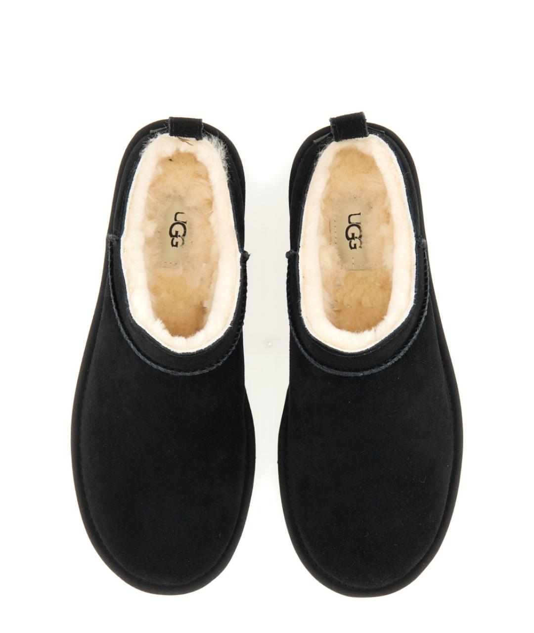 UGG AUSTRALIA Черные кожаные ботинки, фото 2