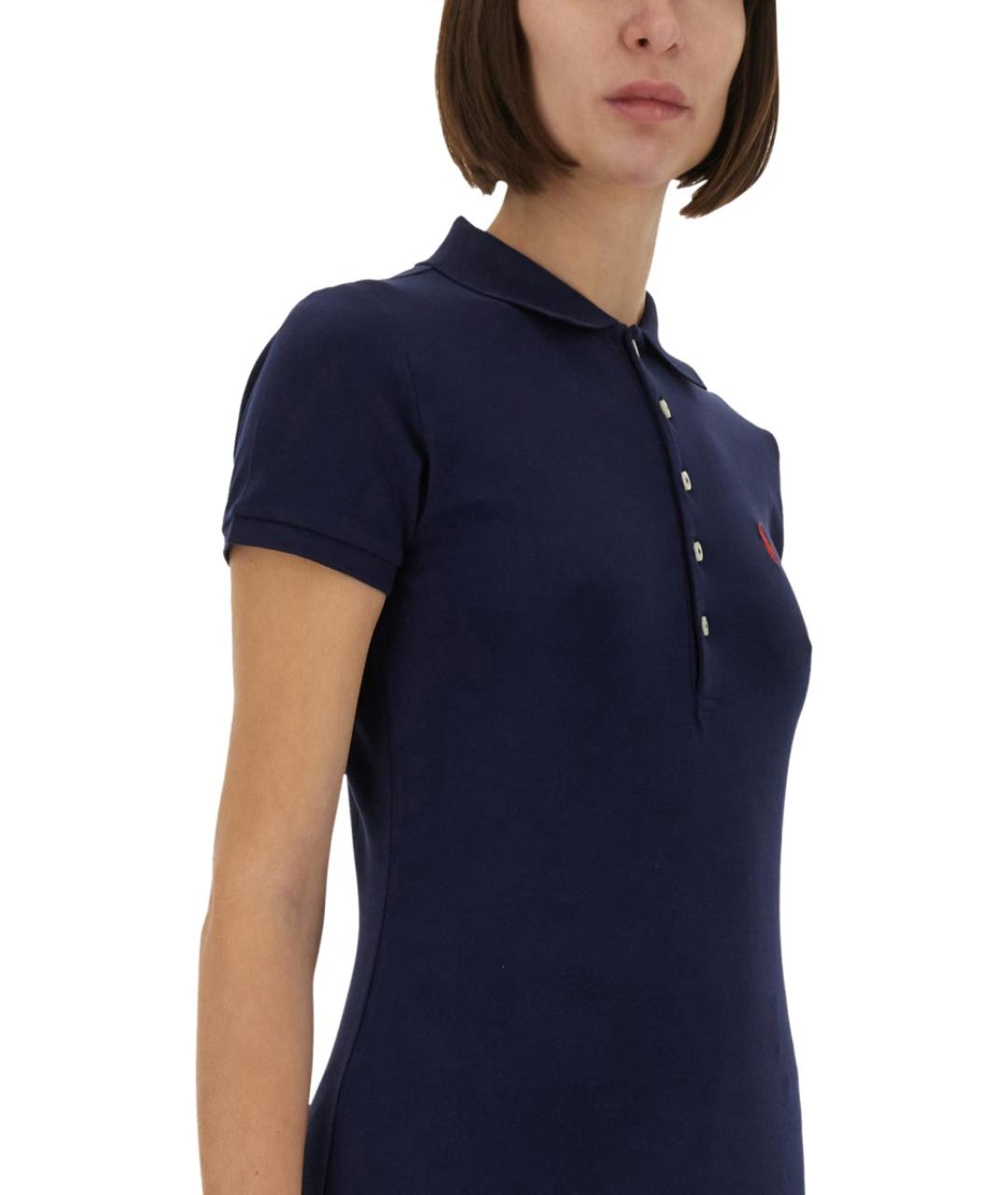 POLO RALPH LAUREN Синяя хлопковая футболка, фото 5