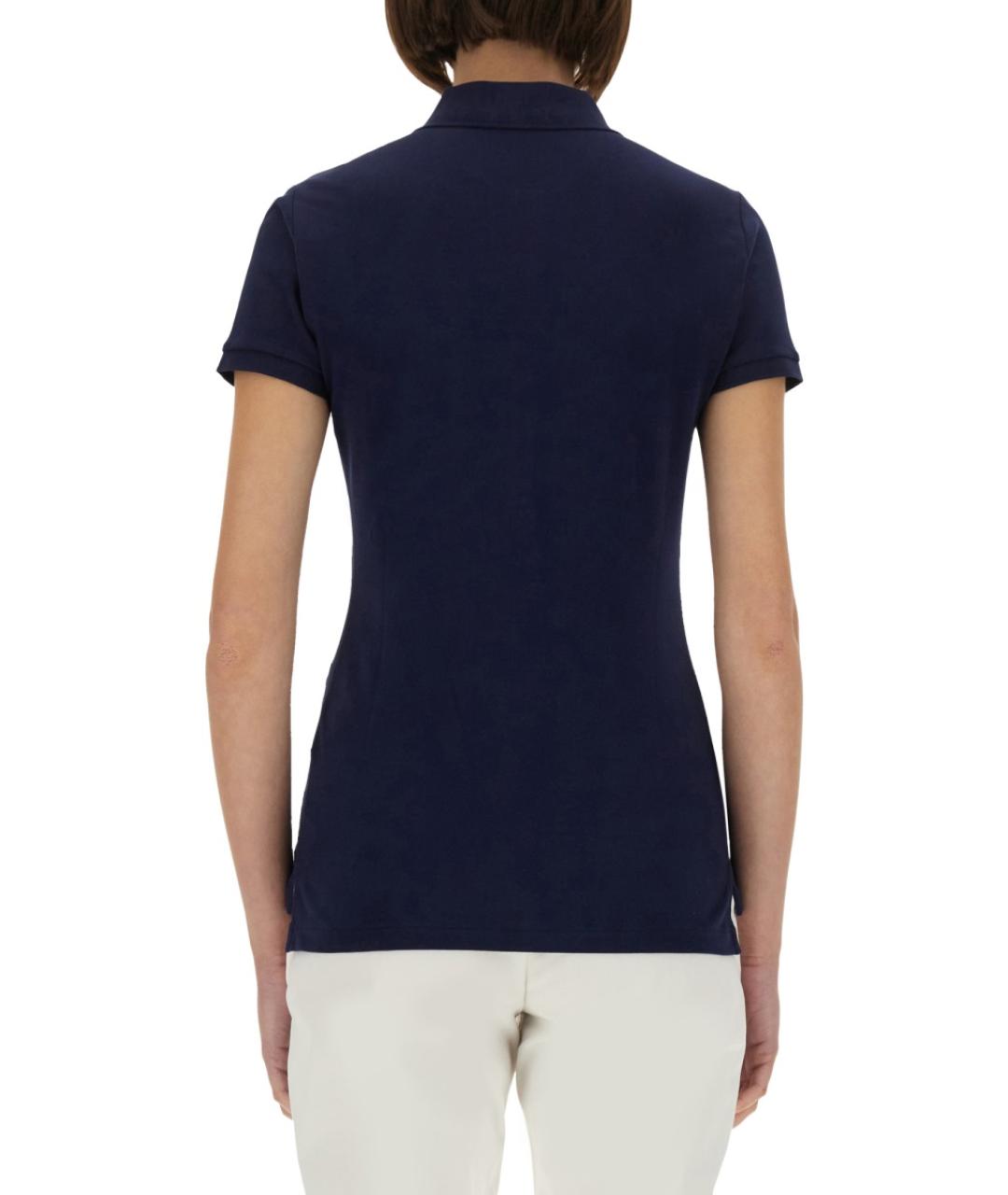 POLO RALPH LAUREN Синяя хлопковая футболка, фото 4