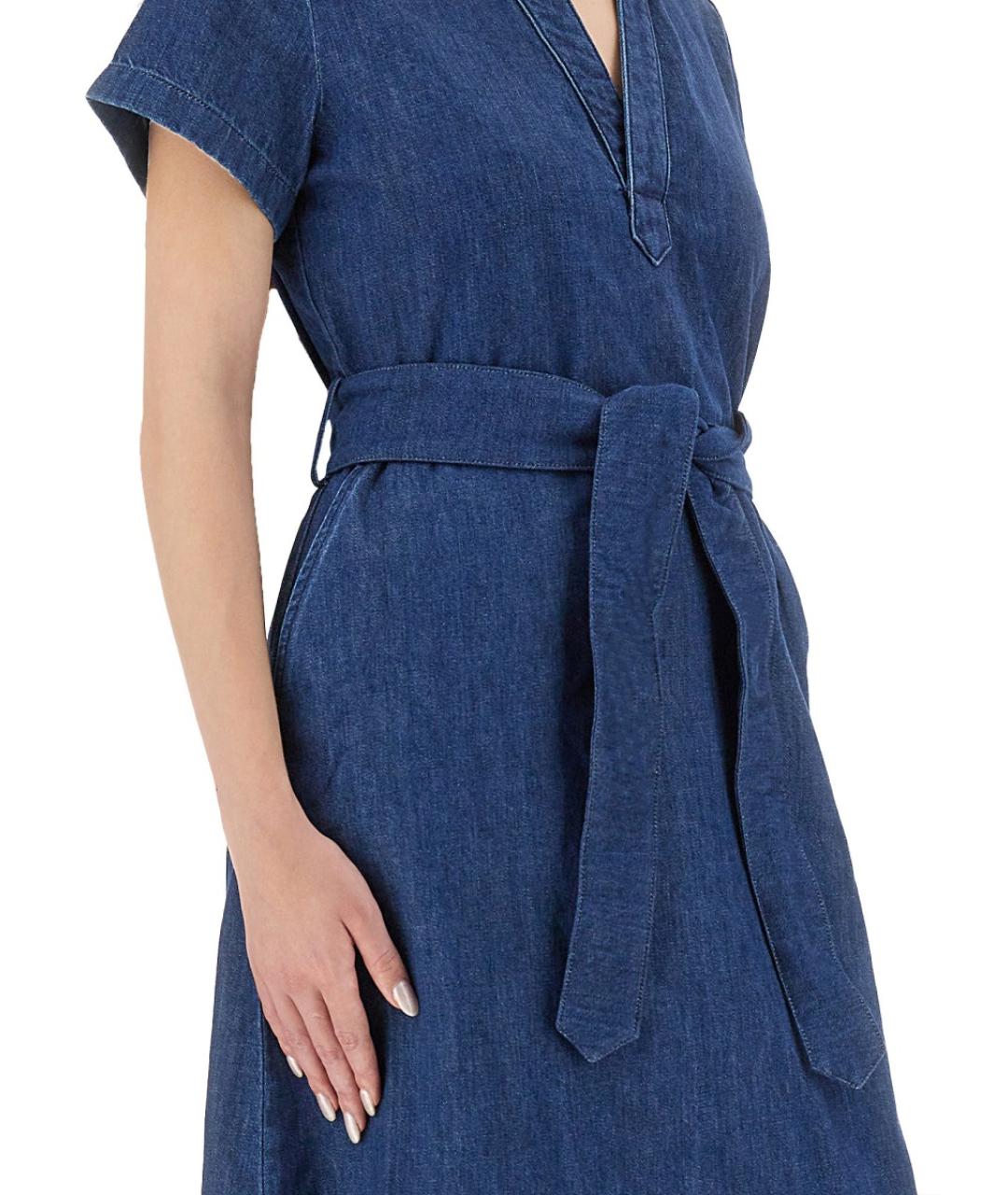 A.P.C. Синее хлопковое повседневное платье, фото 5