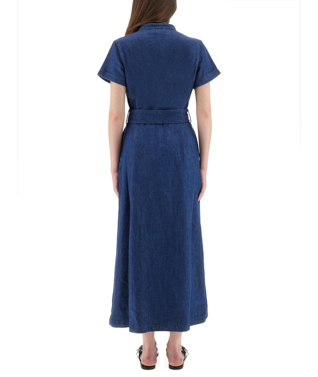 A.P.C. Синее хлопковое повседневное платье, фото 4