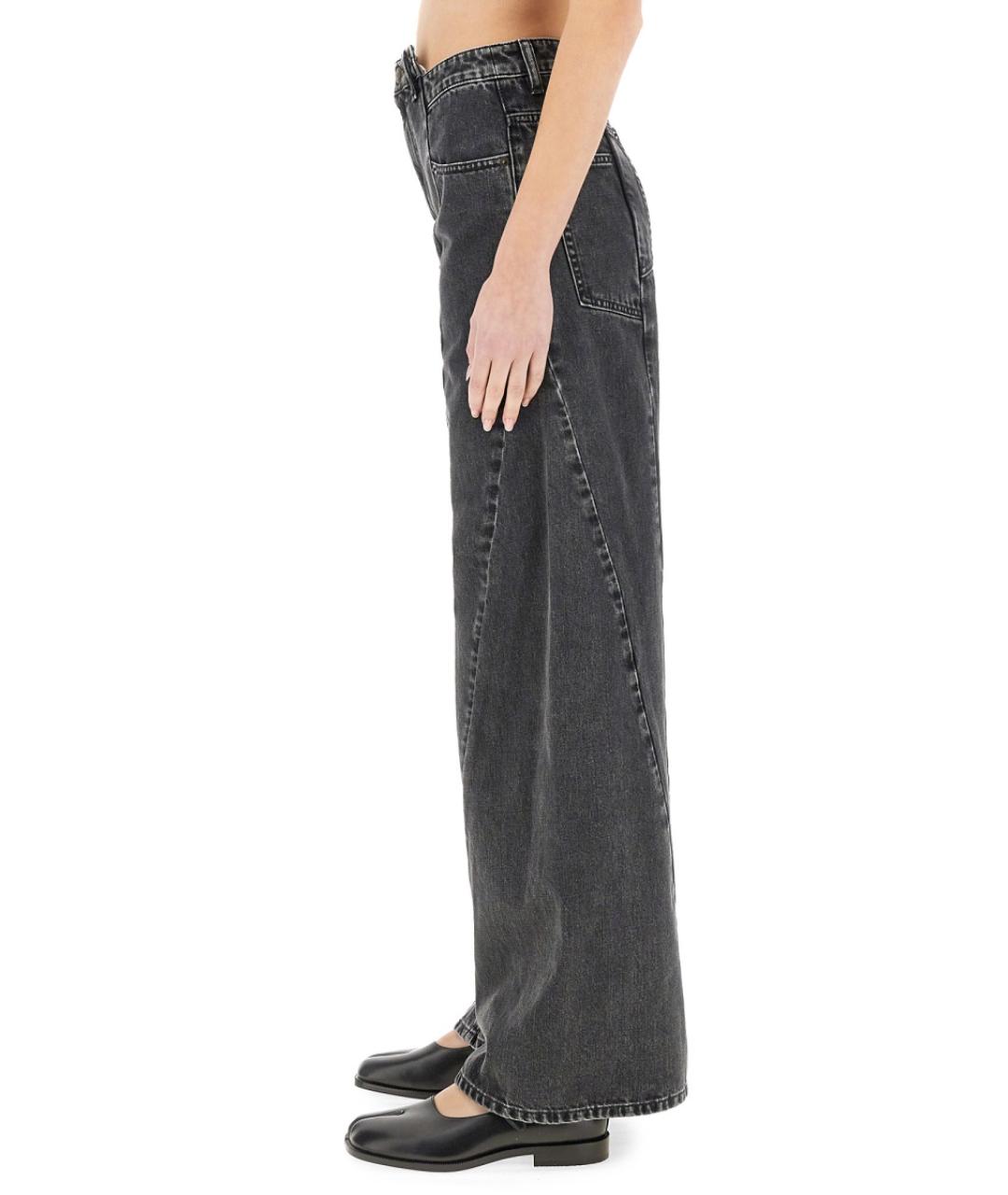 MAISON MARGIELA Черные хлопковые прямые джинсы, фото 5