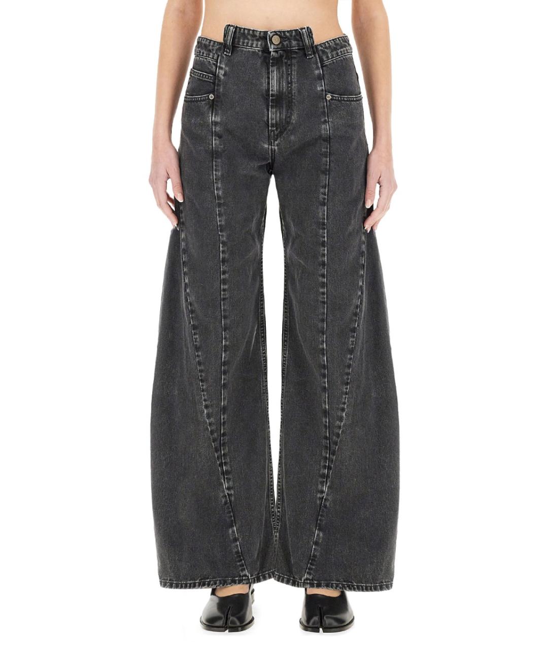 MAISON MARGIELA Черные хлопковые прямые джинсы, фото 2