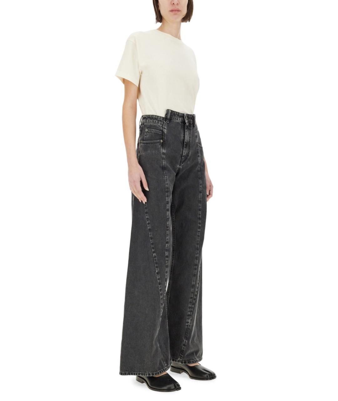 MAISON MARGIELA Черные хлопковые прямые джинсы, фото 3