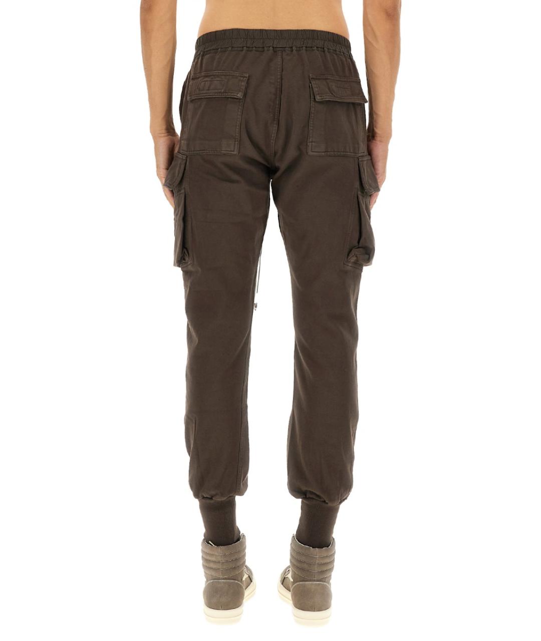 RICK OWENS DRKSHDW Коричневые хлопковые прямые джинсы, фото 3