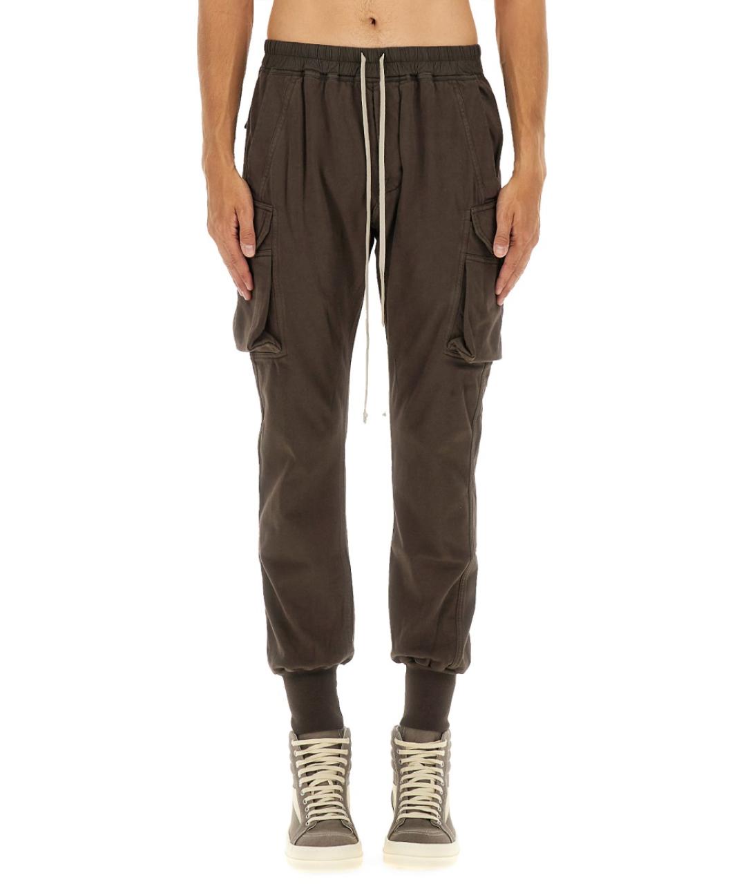 RICK OWENS DRKSHDW Коричневые хлопковые прямые джинсы, фото 5