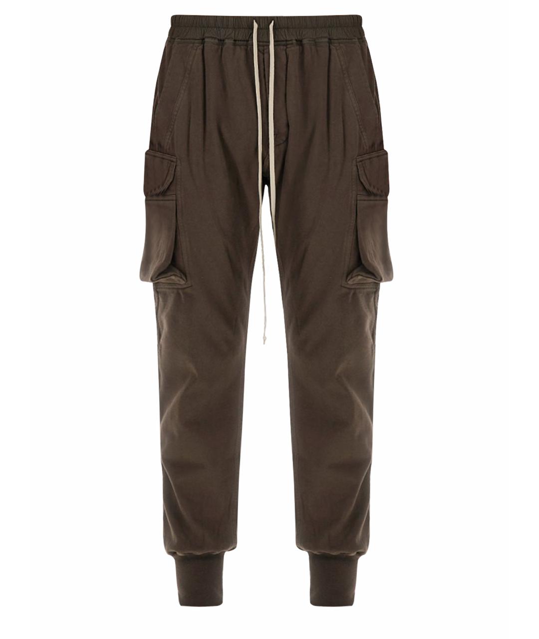 RICK OWENS DRKSHDW Коричневые хлопковые прямые джинсы, фото 1