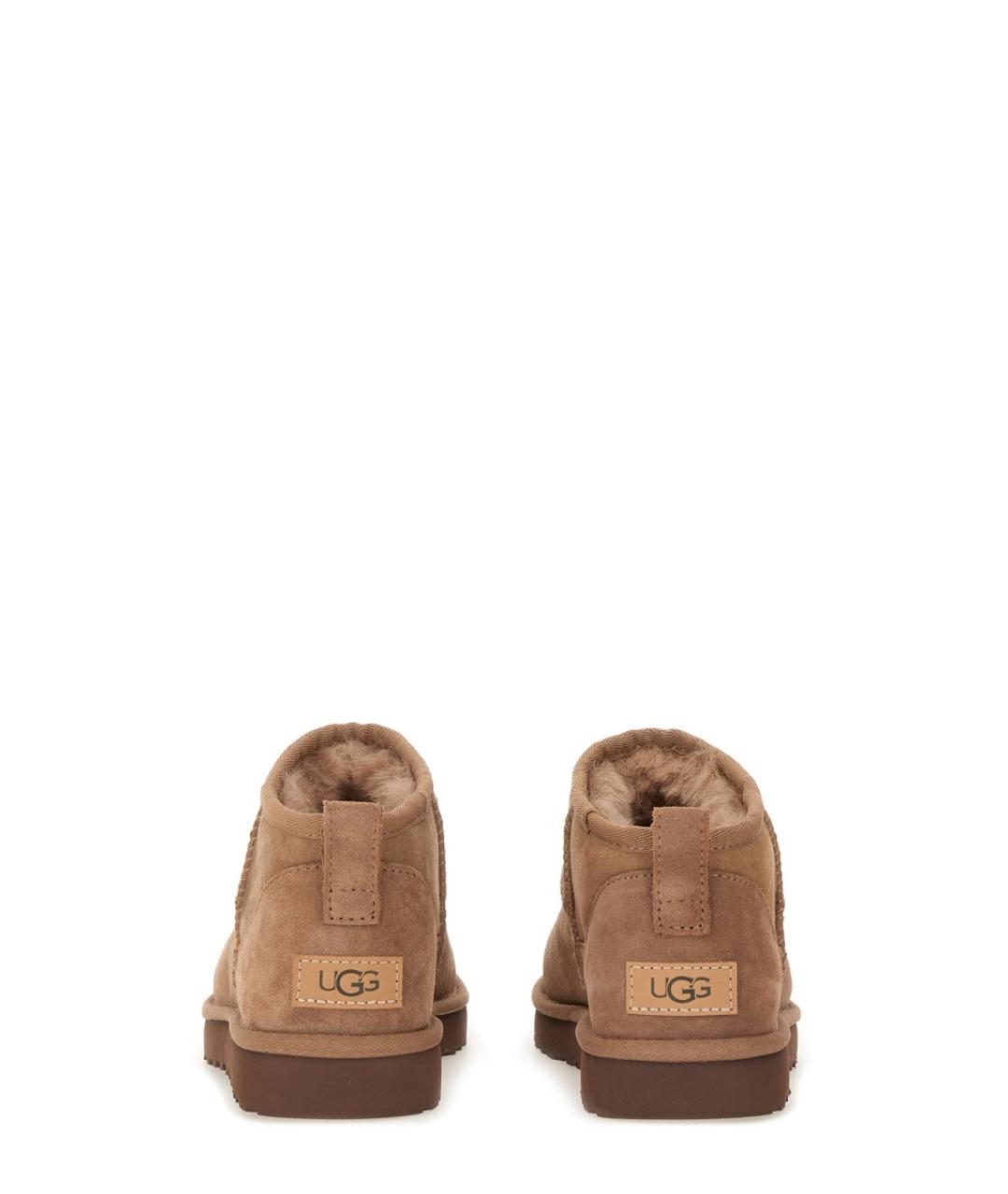 UGG AUSTRALIA Коричневые кожаные ботинки, фото 4
