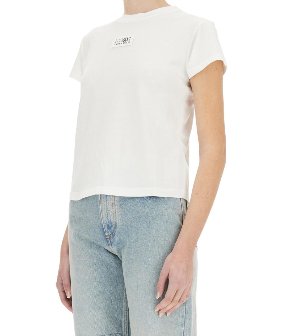 MM6 MAISON MARGIELA Белая хлопковая футболка, фото 5