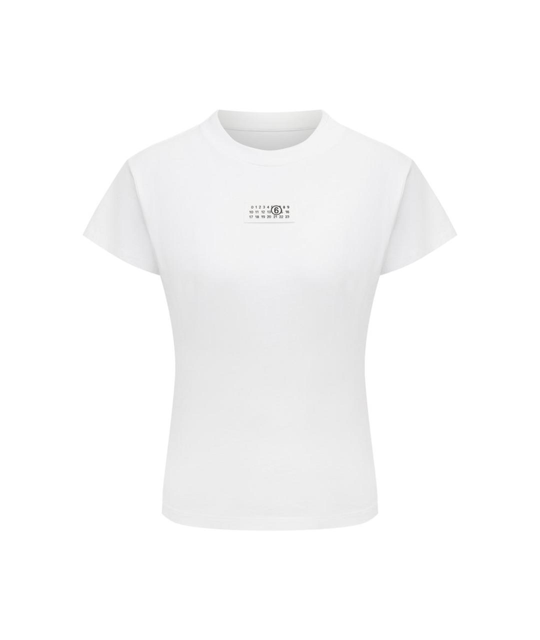 MM6 MAISON MARGIELA Белая хлопковая футболка, фото 1