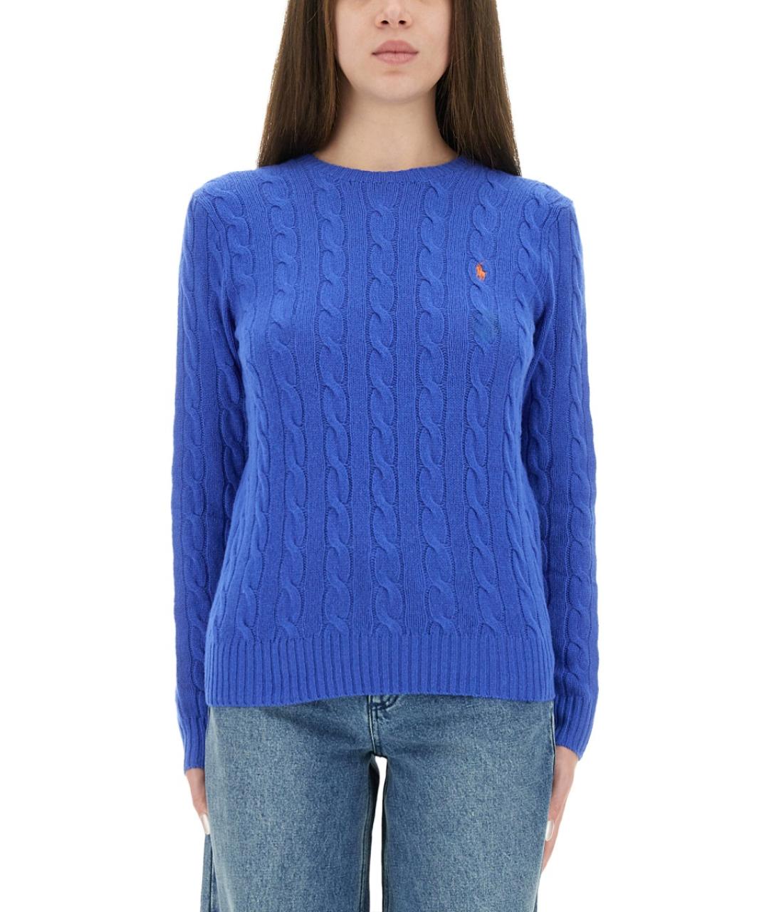 POLO RALPH LAUREN Синий шерстяной джемпер / свитер, фото 2