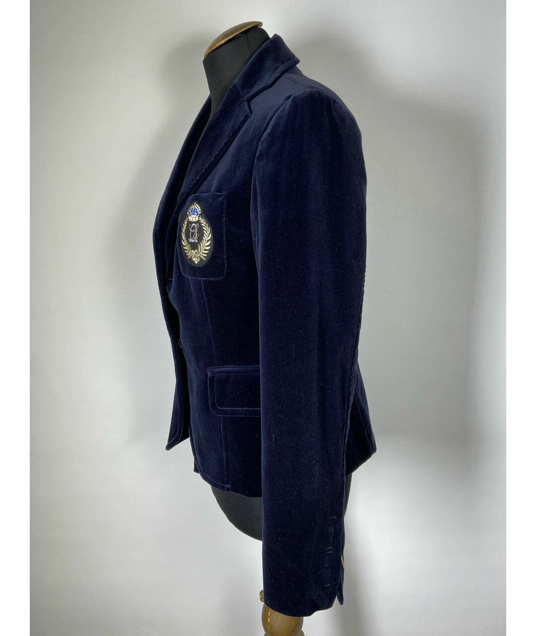 Marco Lombardi Синий бархатный жакет/пиджак, фото 2