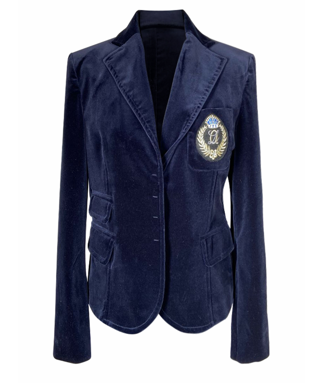 Marco Lombardi Синий бархатный жакет/пиджак, фото 1