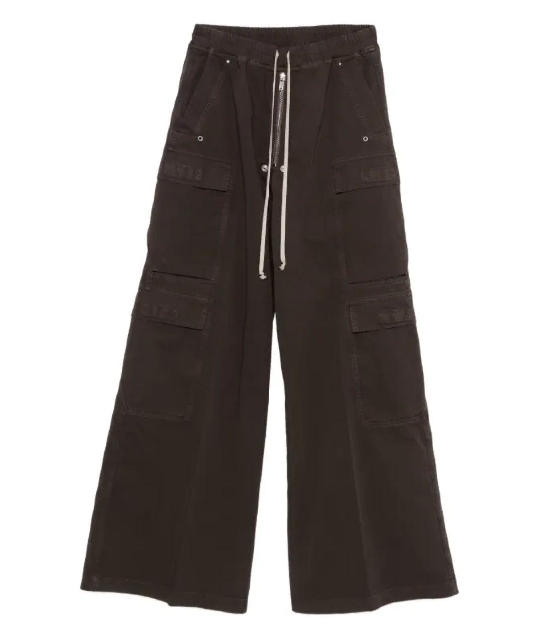 RICK OWENS DRKSHDW Коричневые хлопковые повседневные брюки, фото 1