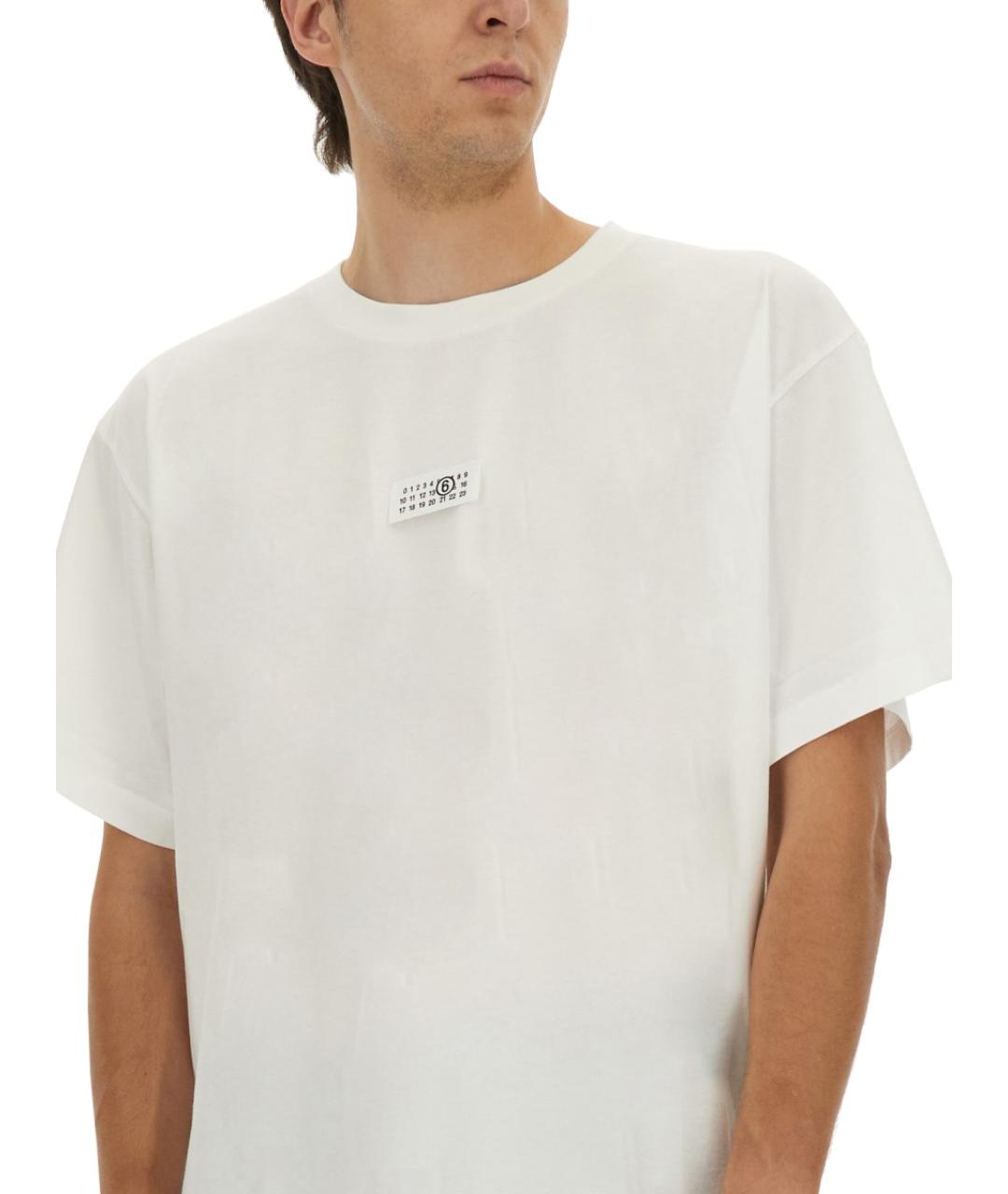 MM6 MAISON MARGIELA Белая хлопковая футболка, фото 4