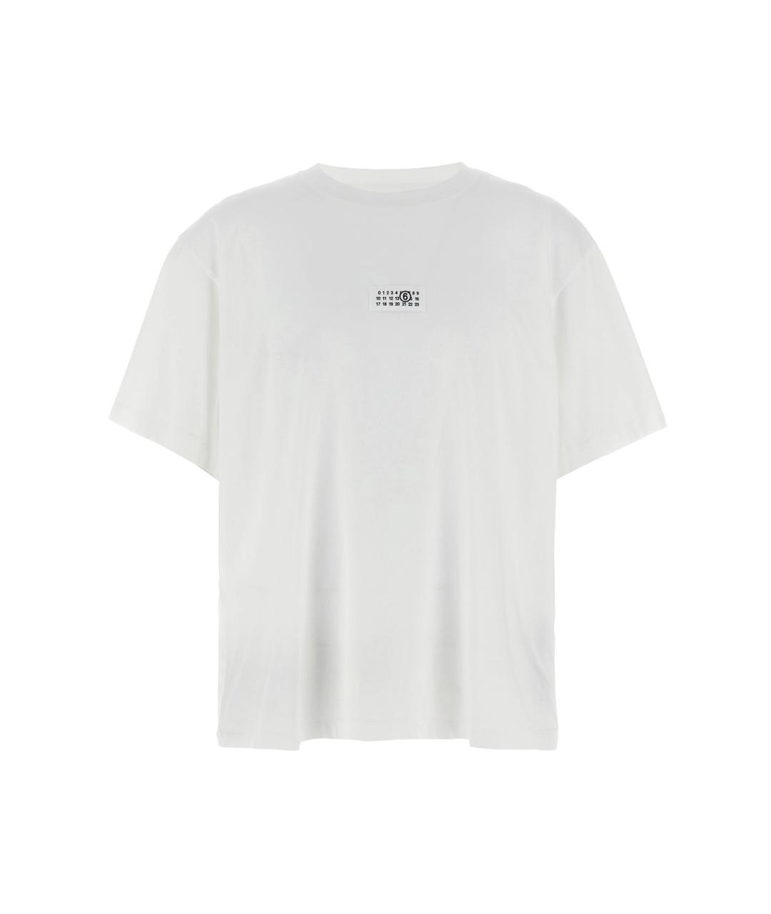 MM6 MAISON MARGIELA Белая хлопковая футболка, фото 1