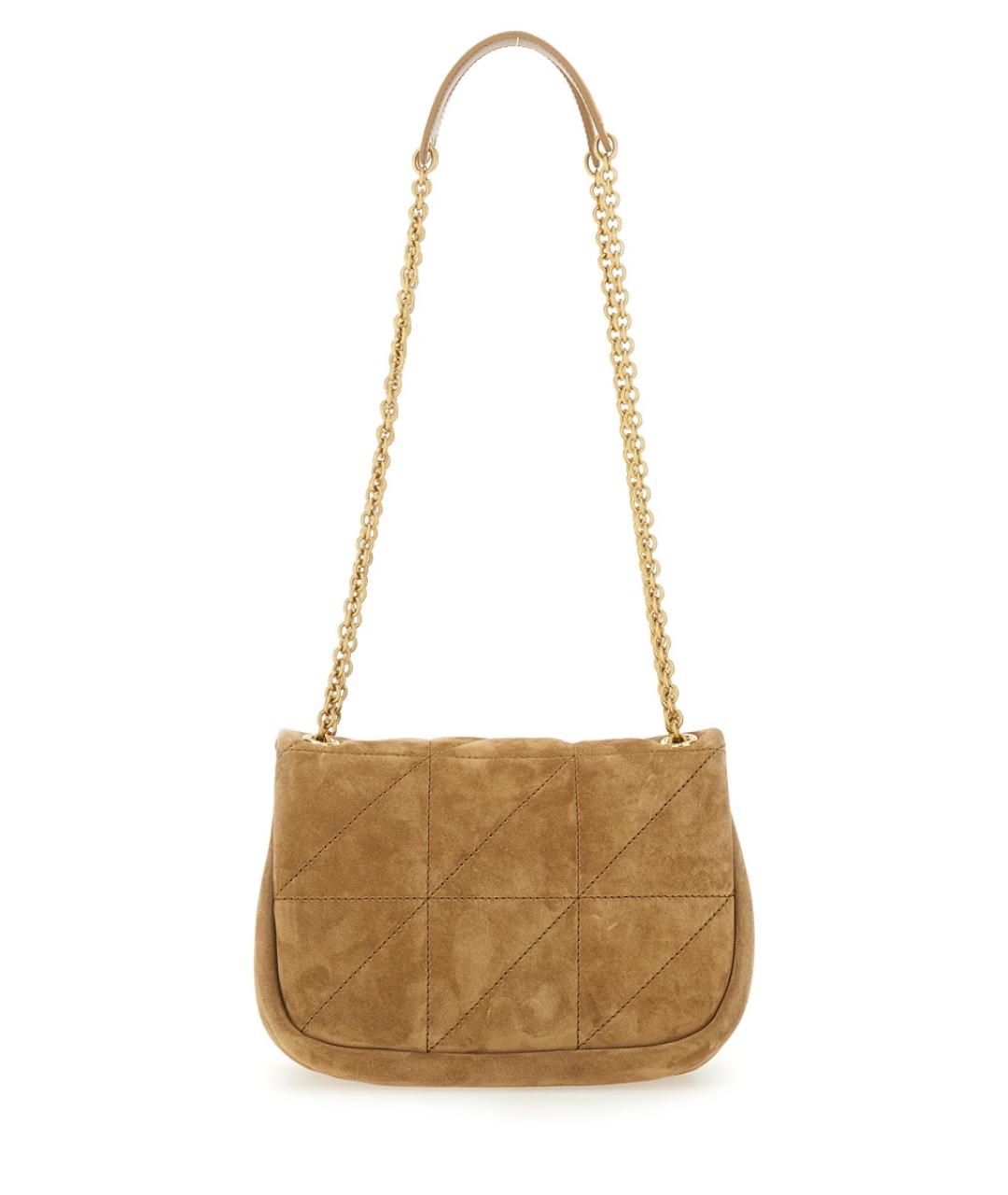 SAINT LAURENT Коричневая замшевая сумка через плечо, фото 2