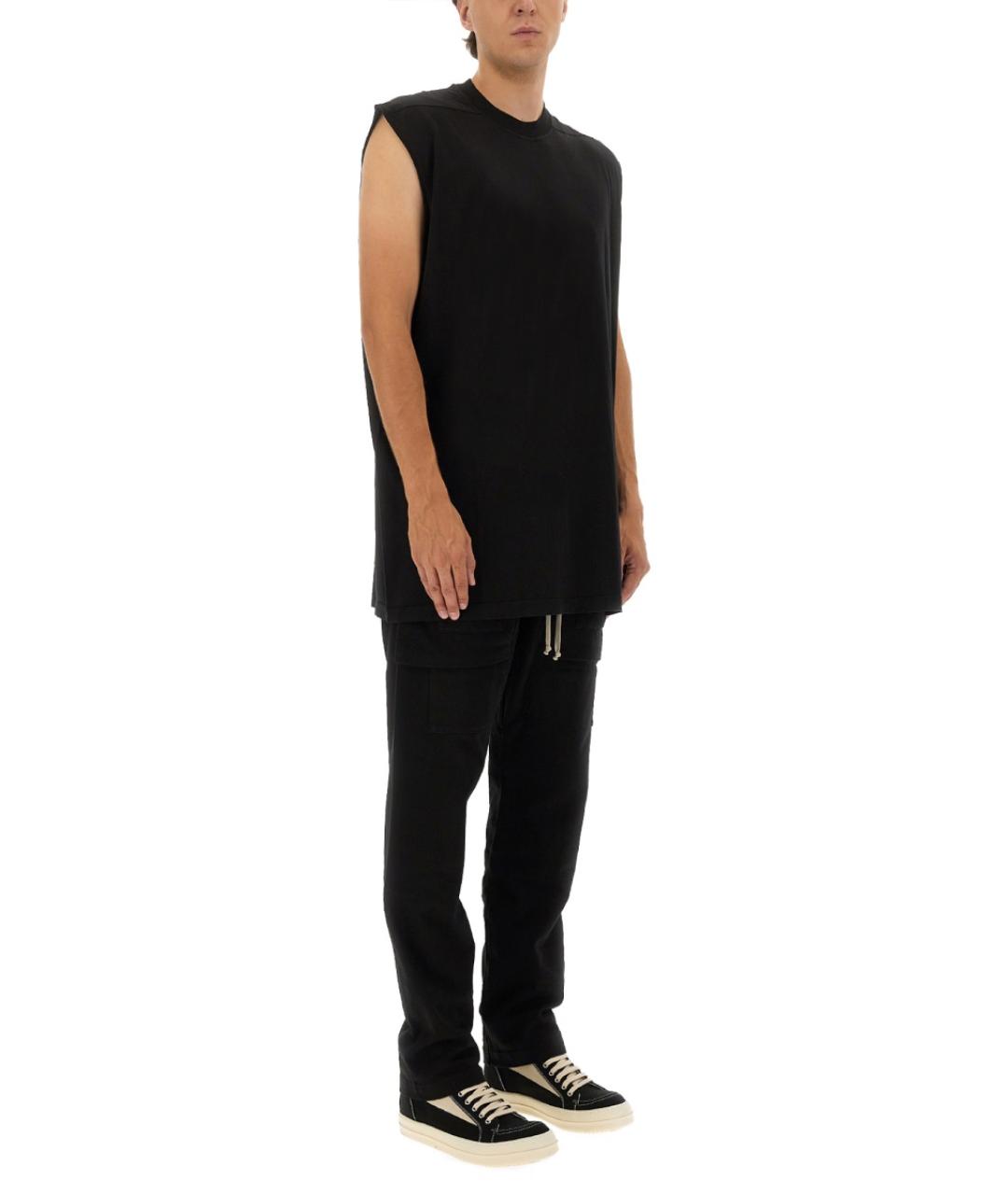 RICK OWENS DRKSHDW Черная хлопковая футболка, фото 3