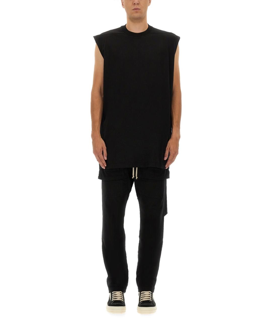 RICK OWENS DRKSHDW Черная хлопковая футболка, фото 2