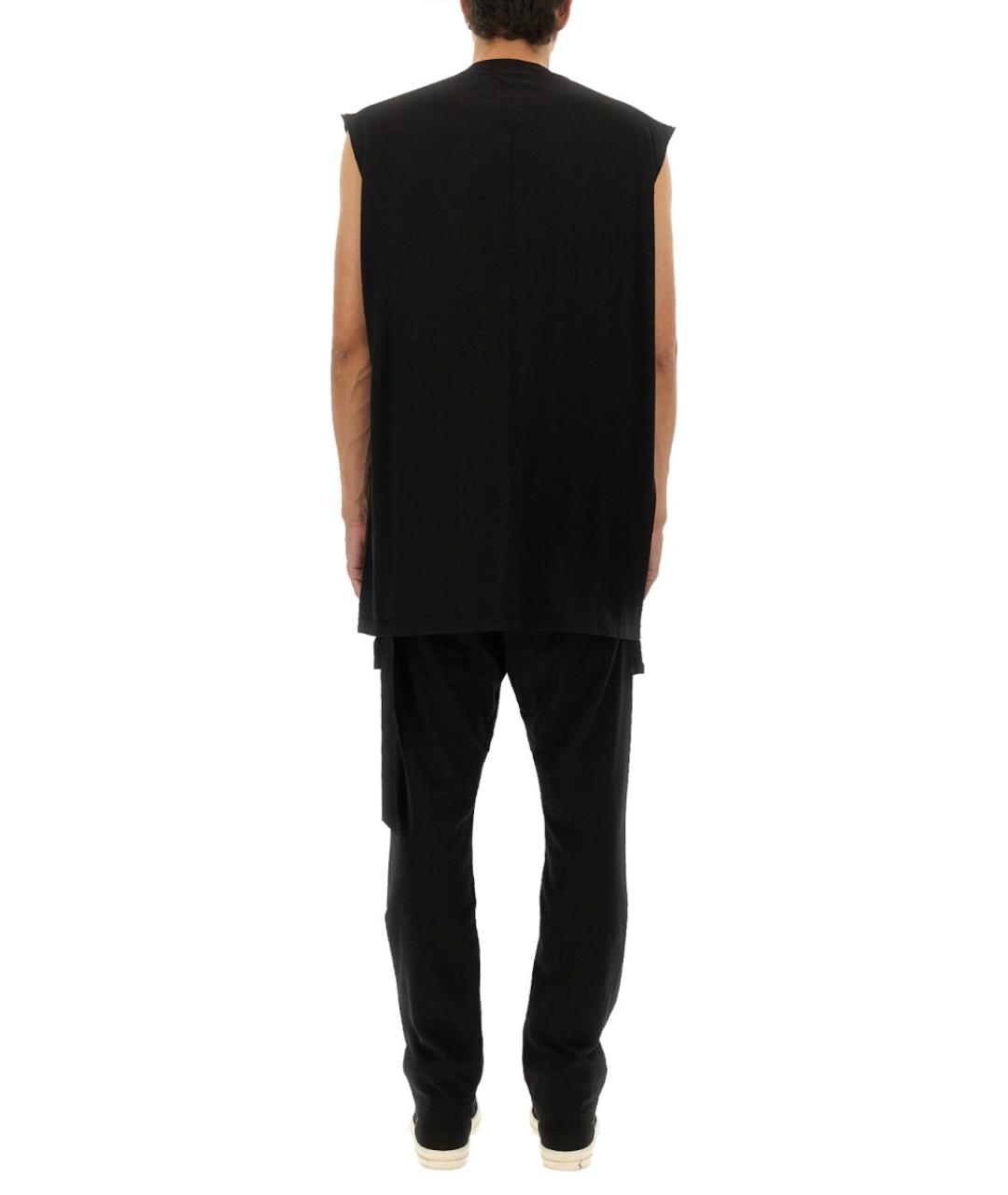 RICK OWENS DRKSHDW Черная хлопковая футболка, фото 4