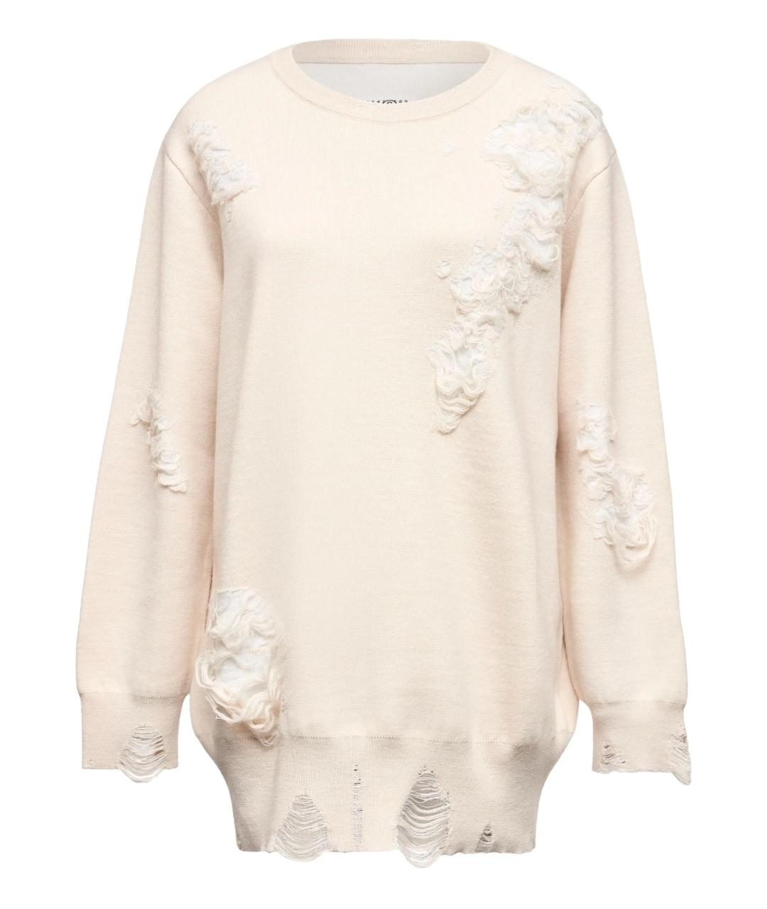 MM6 MAISON MARGIELA Белый шерстяной джемпер / свитер, фото 1