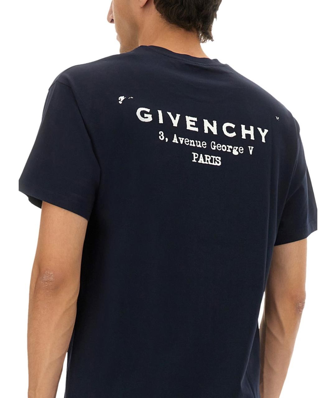 GIVENCHY Синяя хлопковая футболка, фото 5