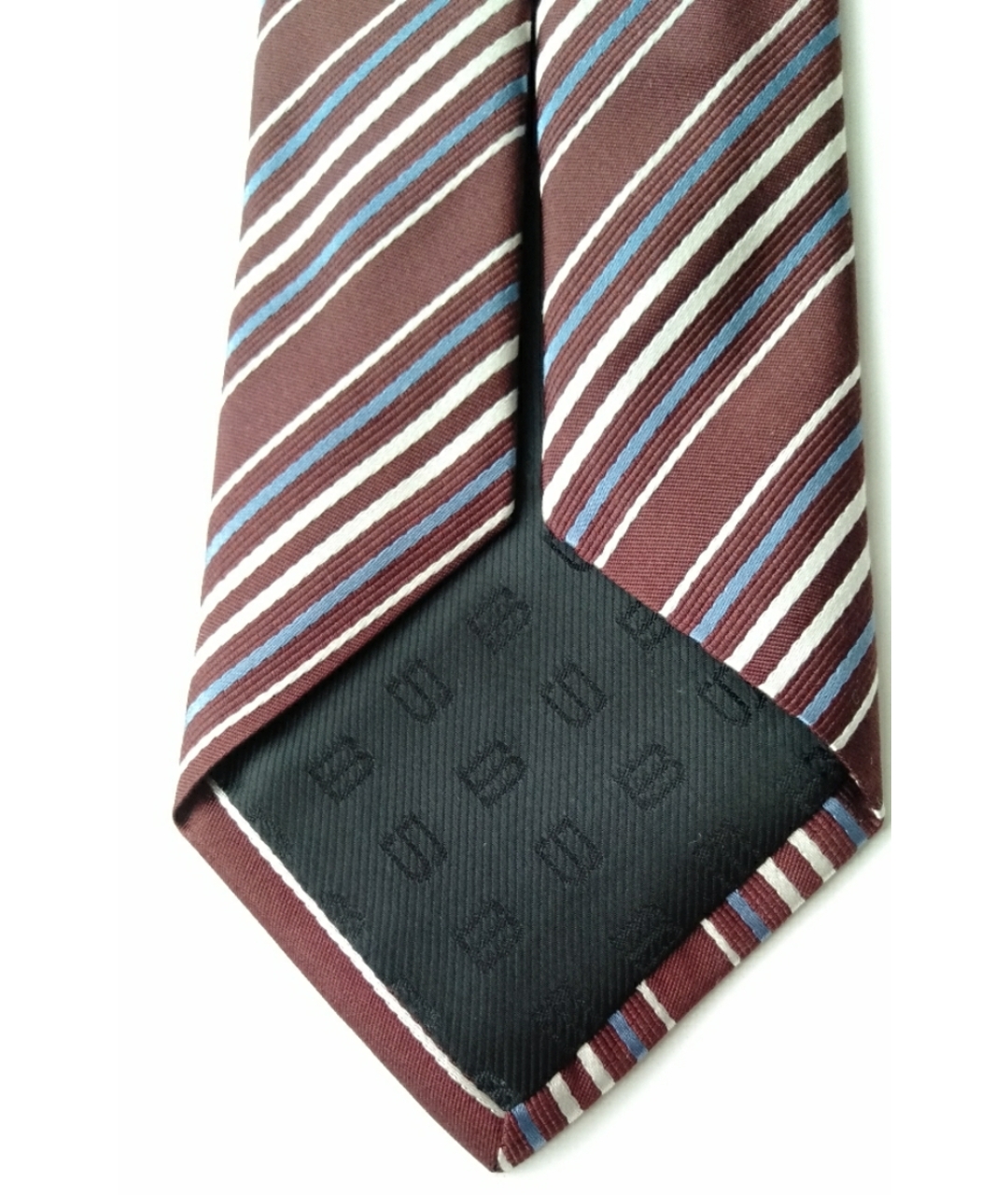 HUGO BOSS Бордовый шелковый галстук, фото 6