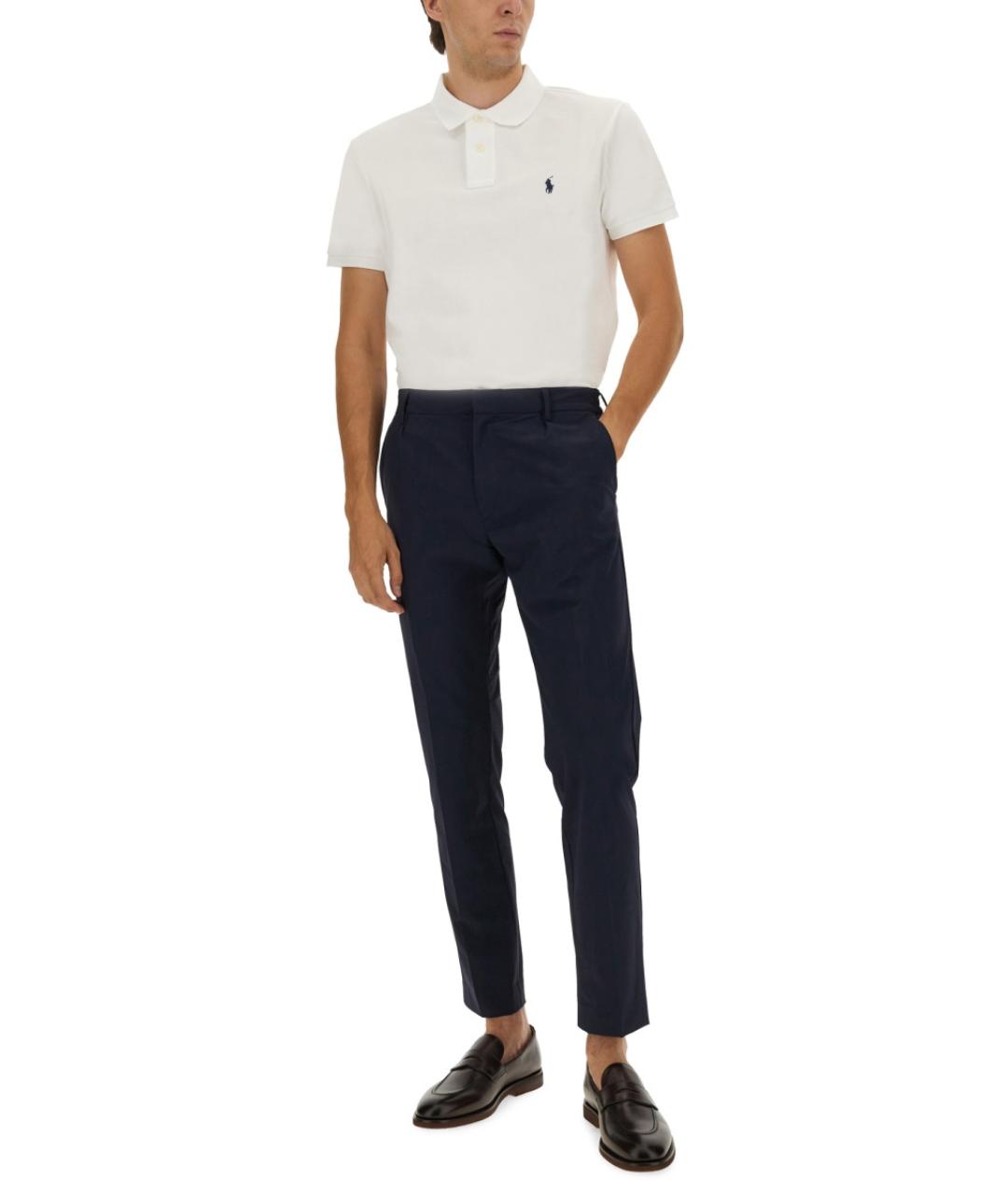 POLO RALPH LAUREN Белое хлопковое поло с коротким рукавом, фото 3