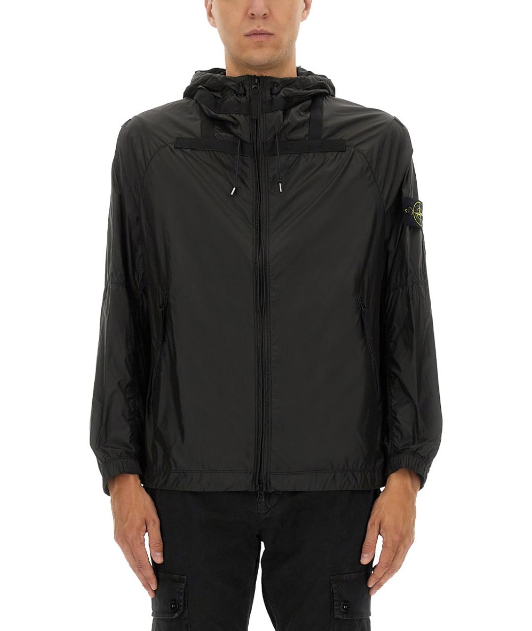 STONE ISLAND Черная полиамидовая куртка, фото 2
