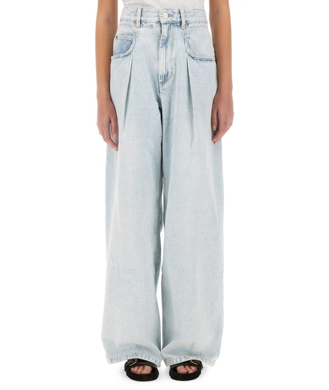 ISABEL MARANT ETOILE Голубые хлопковые прямые джинсы, фото 2