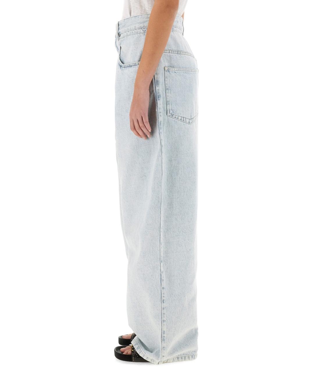 ISABEL MARANT ETOILE Голубые хлопковые прямые джинсы, фото 5