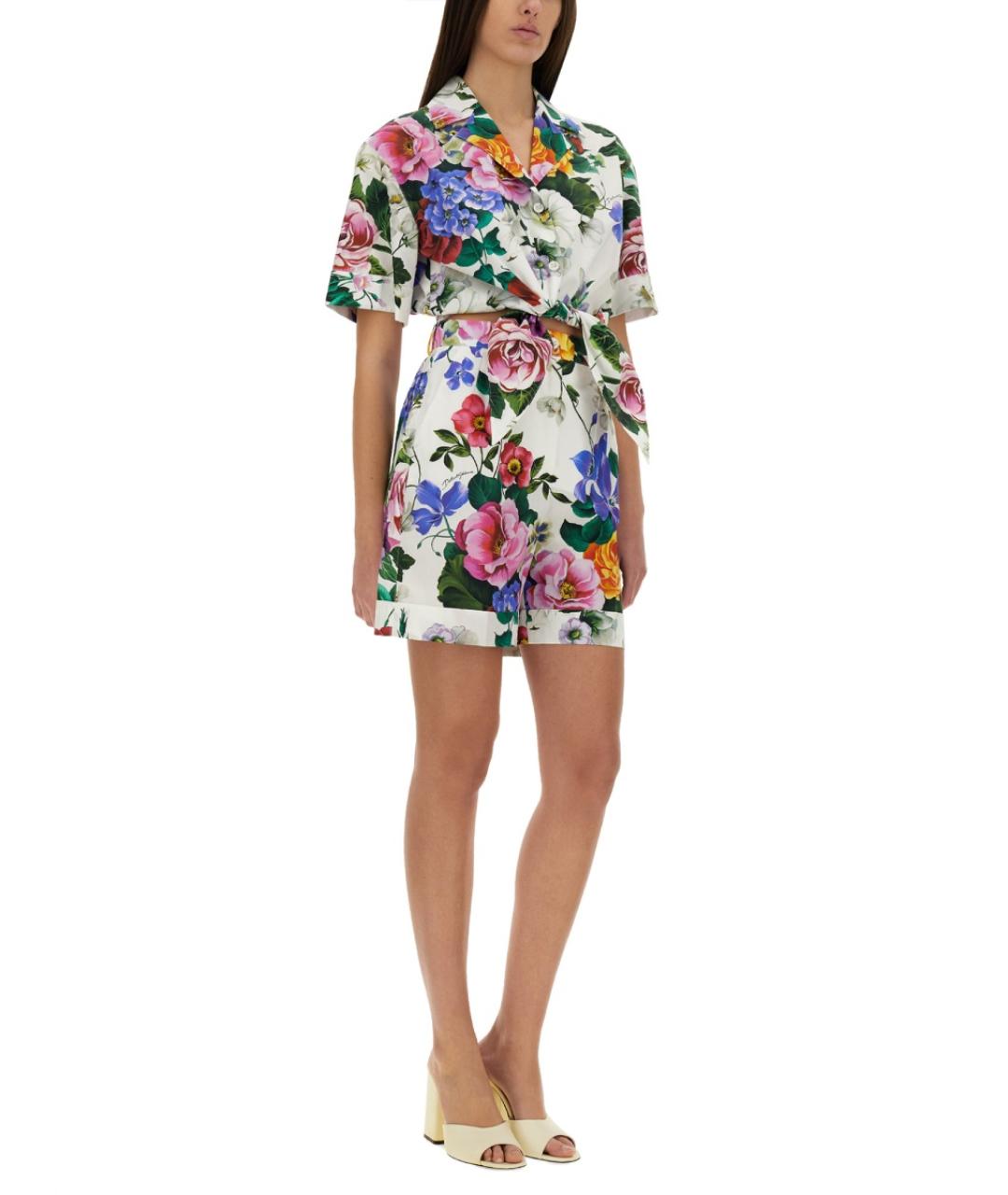 DOLCE&GABBANA Мульти хлопковые шорты, фото 3