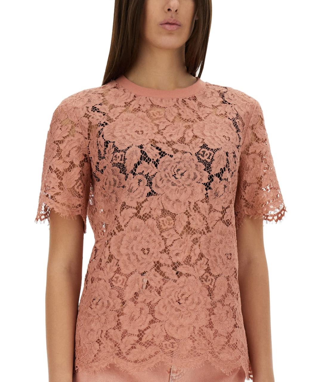 DOLCE&GABBANA Розовая хлопковая блузы, фото 4