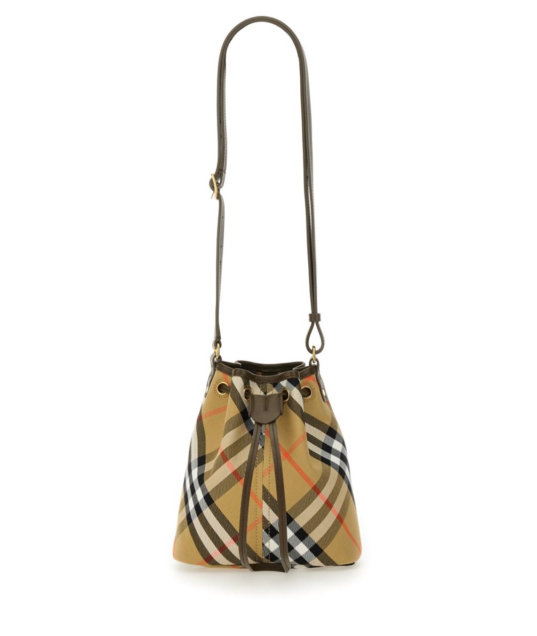 BURBERRY Бежевая тканевая сумка тоут, фото 1