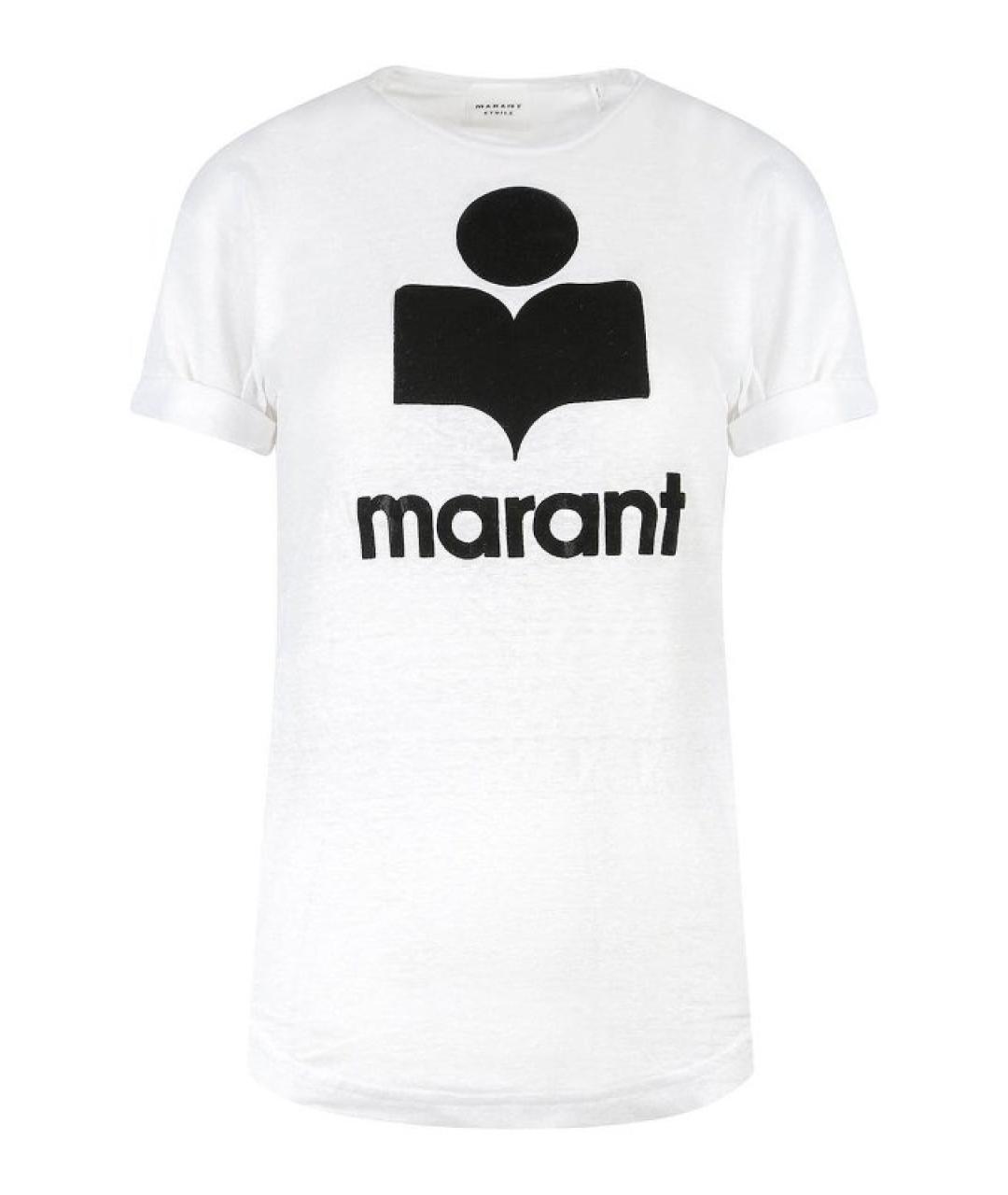 ISABEL MARANT ETOILE Белая льняная футболка, фото 1