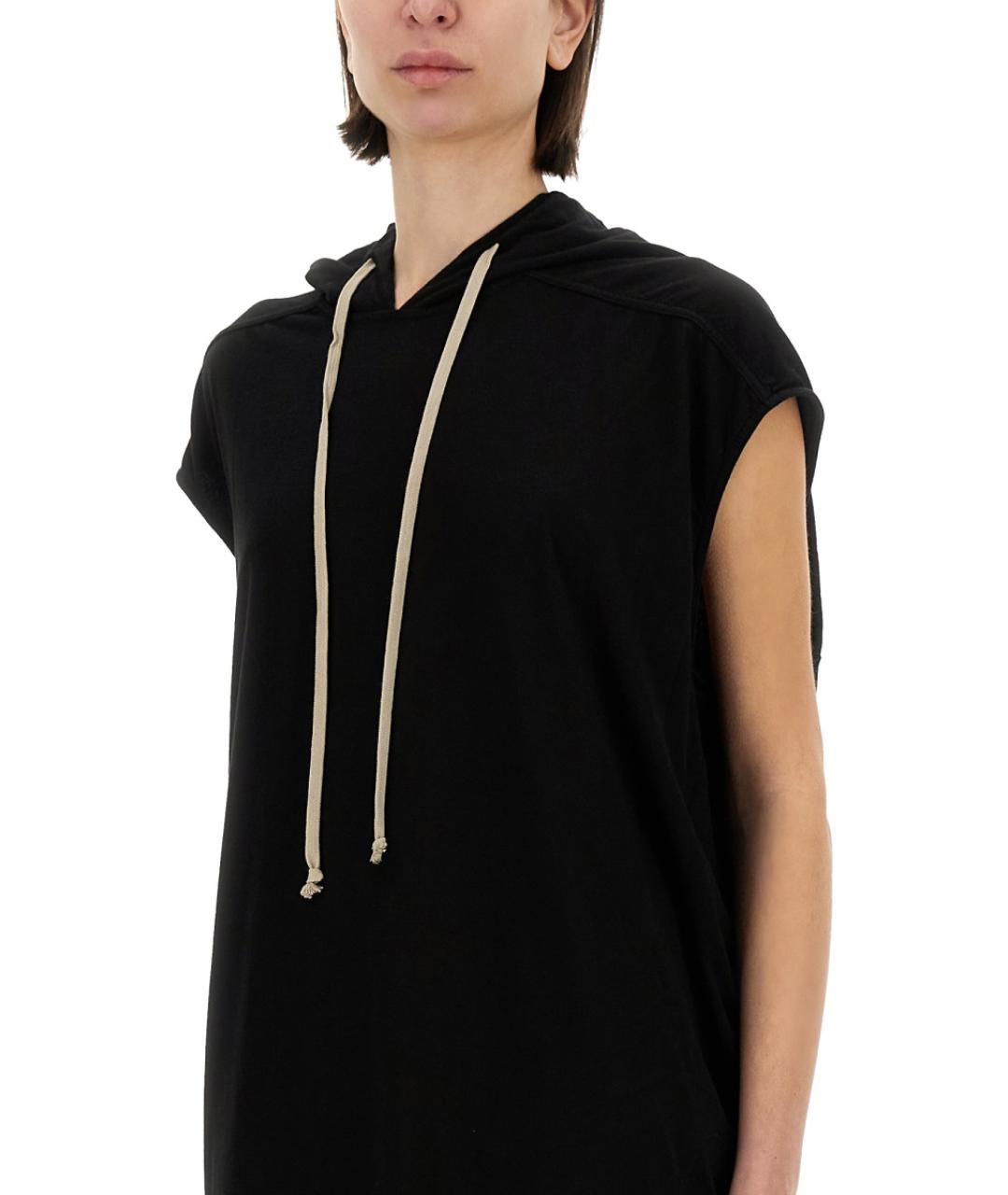 RICK OWENS DRKSHDW Черное хлопковое повседневное платье, фото 4