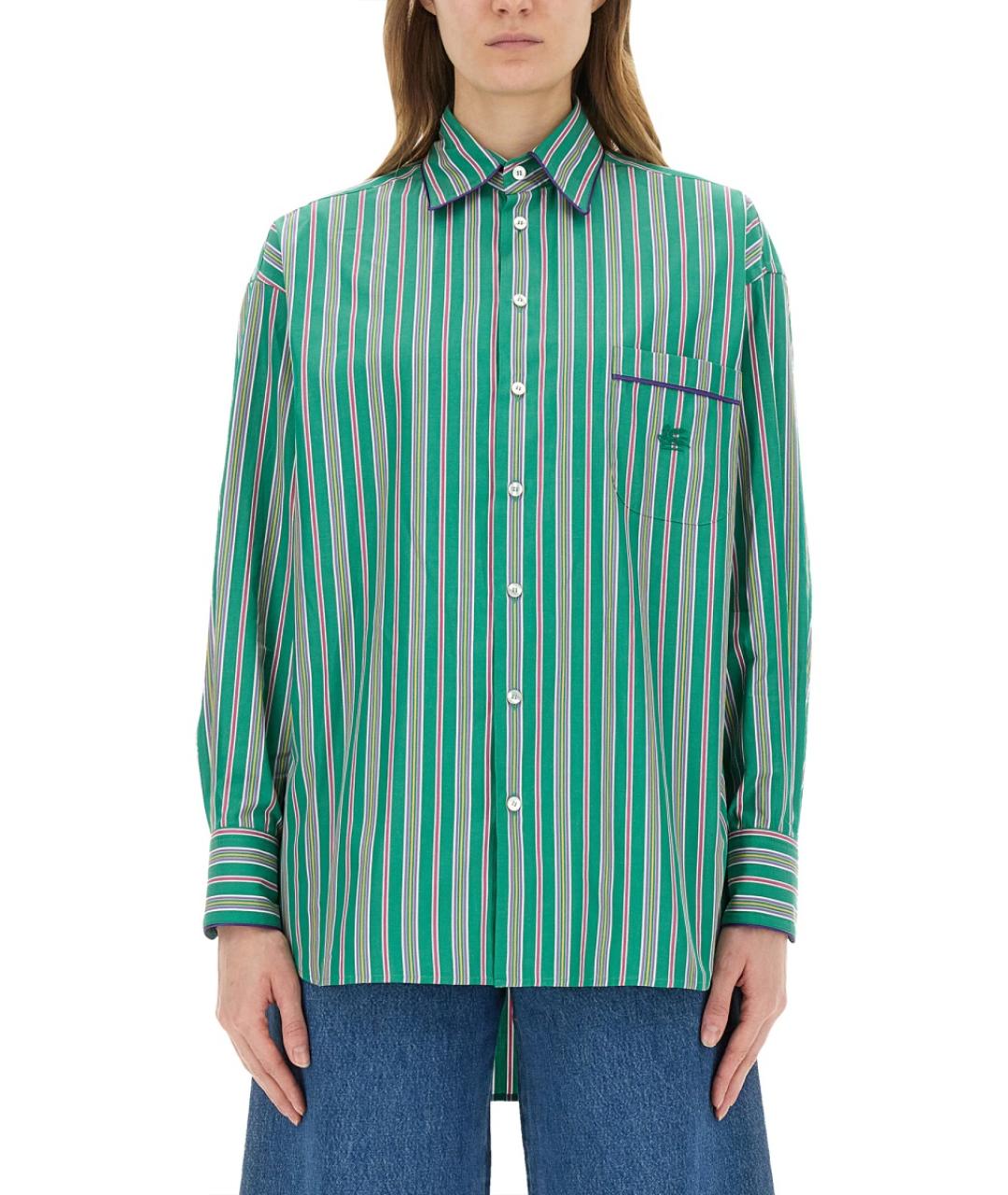 ETRO Зеленая хлопковая рубашка, фото 2