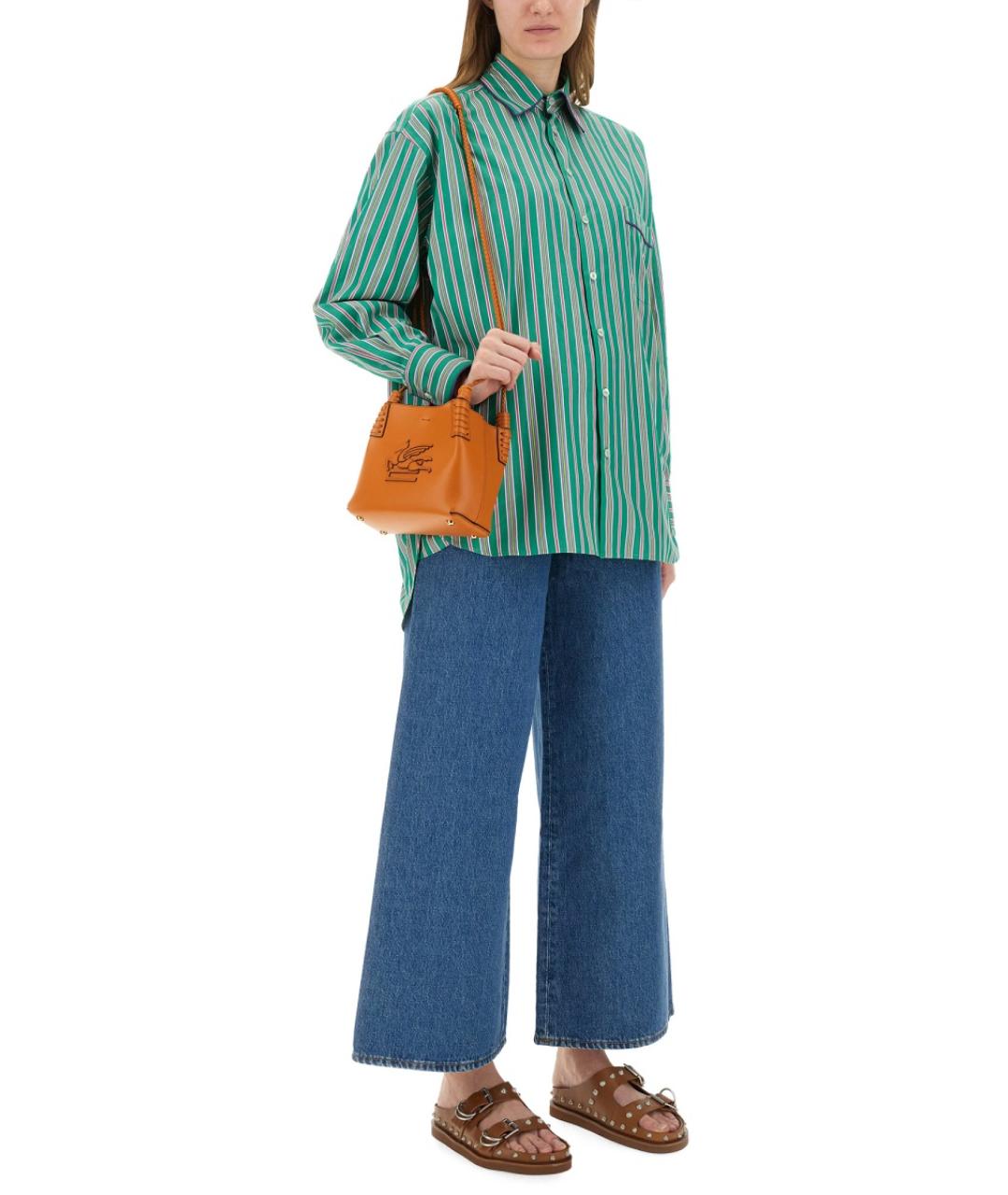 ETRO Зеленая хлопковая рубашка, фото 3