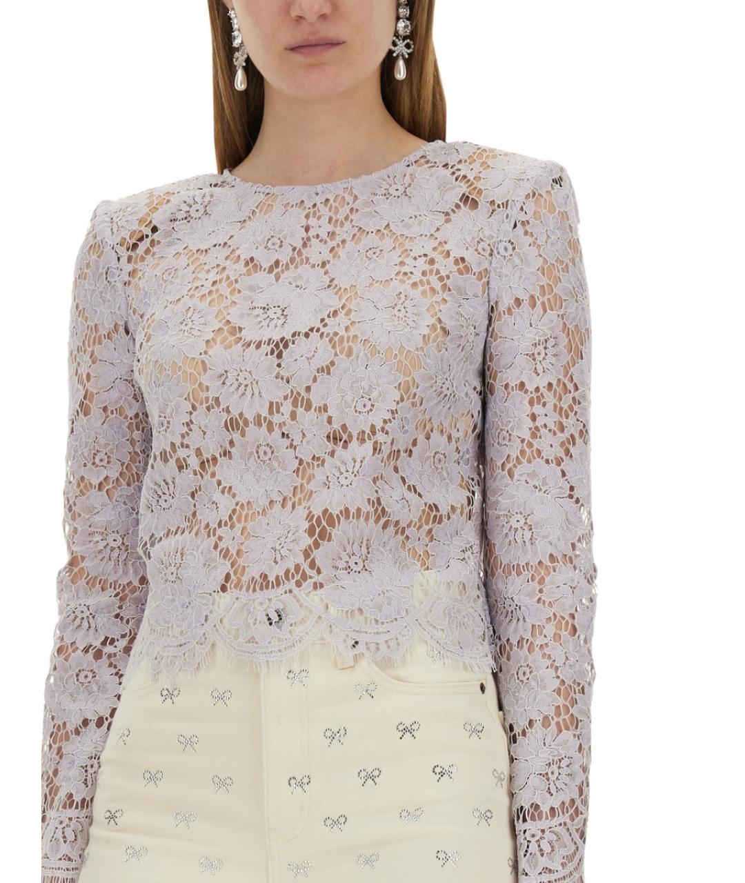 SELF-PORTRAIT Фиолетовая полиамидовая блузы, фото 4