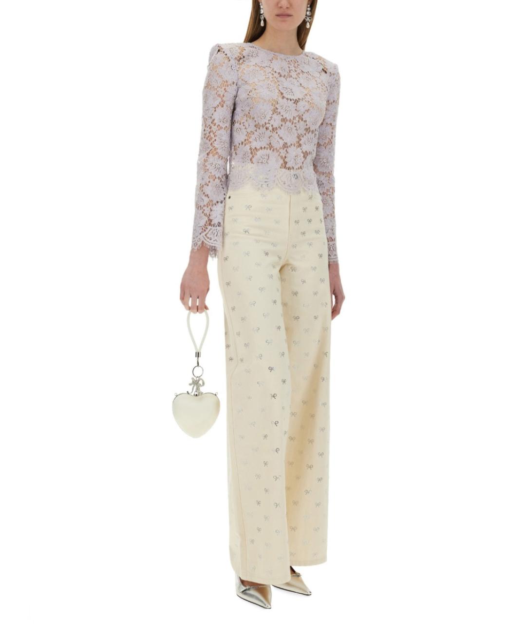 SELF-PORTRAIT Фиолетовая полиамидовая блузы, фото 3