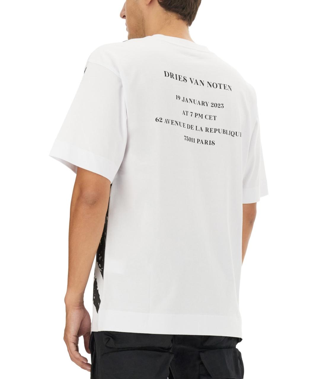 DRIES VAN NOTEN Белая хлопковая футболка, фото 5