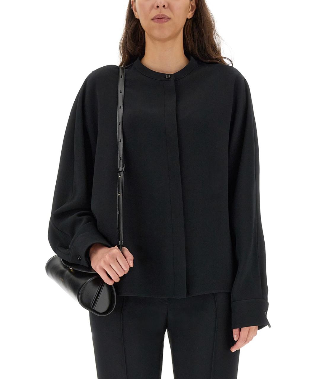 JIL SANDER Черная вискозная рубашка, фото 5