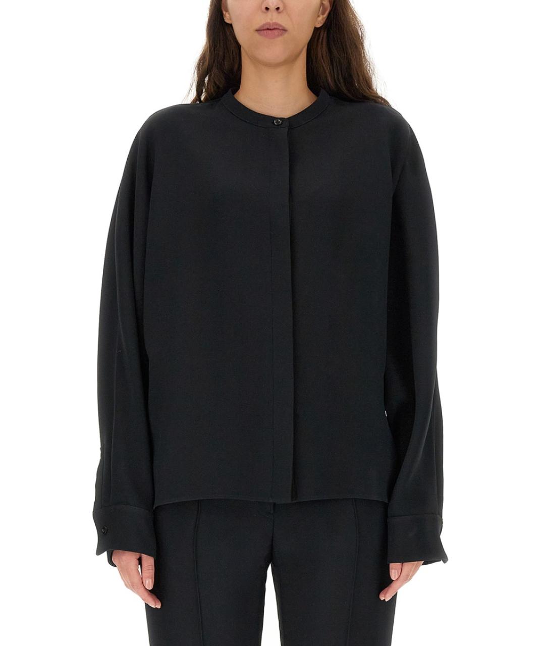 JIL SANDER Черная вискозная рубашка, фото 2