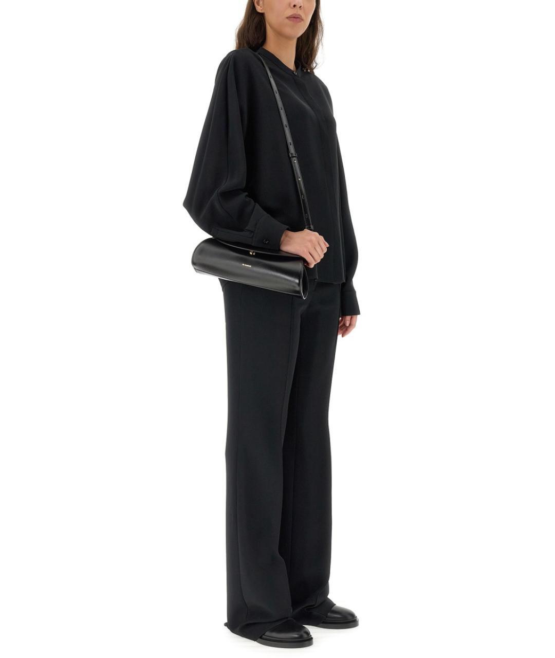 JIL SANDER Черная вискозная рубашка, фото 3